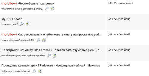 Анализ ссылок (backlinks) в Open Site Explorer